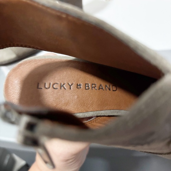 Lucky‎ Brand Listana Booties Womens 7M Floral Embroidered Peep Toe Block Heel - Picture 12 of 14